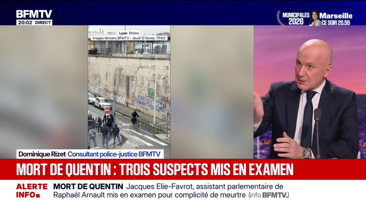 🔴🇫🇷 𝗔𝗟𝗘𝗥𝗧𝗘 𝗜𝗡𝗙𝗢 — Meurtre de Quentin : Trois premiers suspects ont été MIS EN EXAMEN, dont Jacques-Élie Favrot, assistant parlementaire du député LFI Raphaël Arnault. Il encourt jusqu’à 30 ANS de RÉCLUSION CRIMINELLE.