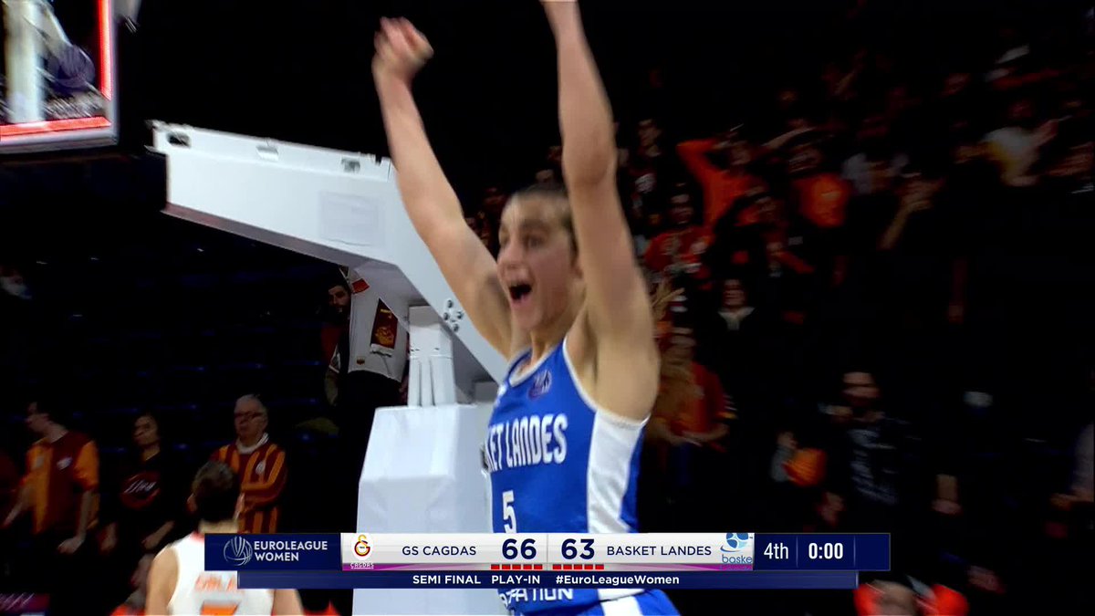 CAN YOU BELIEVE IT? 🤯 Basket Landes force the overtime with THIS bucket 🚨 #EuroLeagueWomen