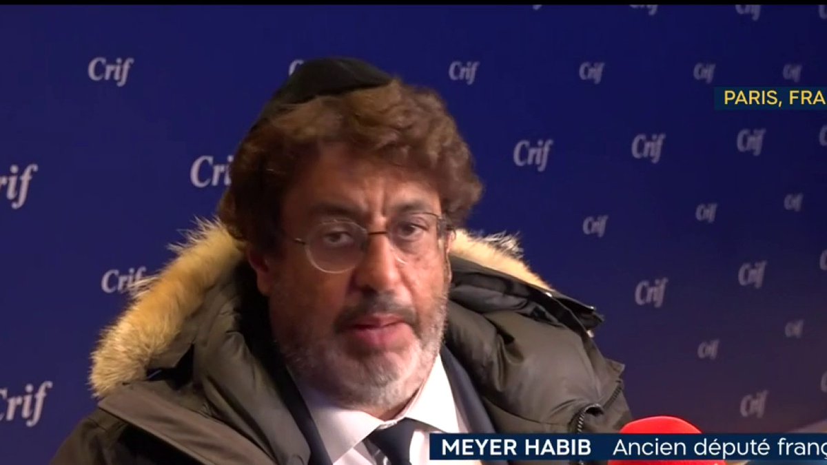 "Il y a une immense inquiétude de la part des juifs de France" Meyer Habib (Meyer Habib) au dîner du CRIF