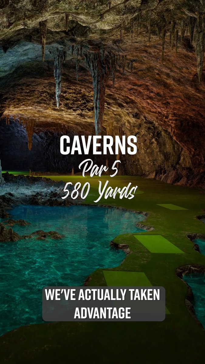 Ready to enter Caverns? 👀 Explore our newest TGL hole with Beau Welling Design!
