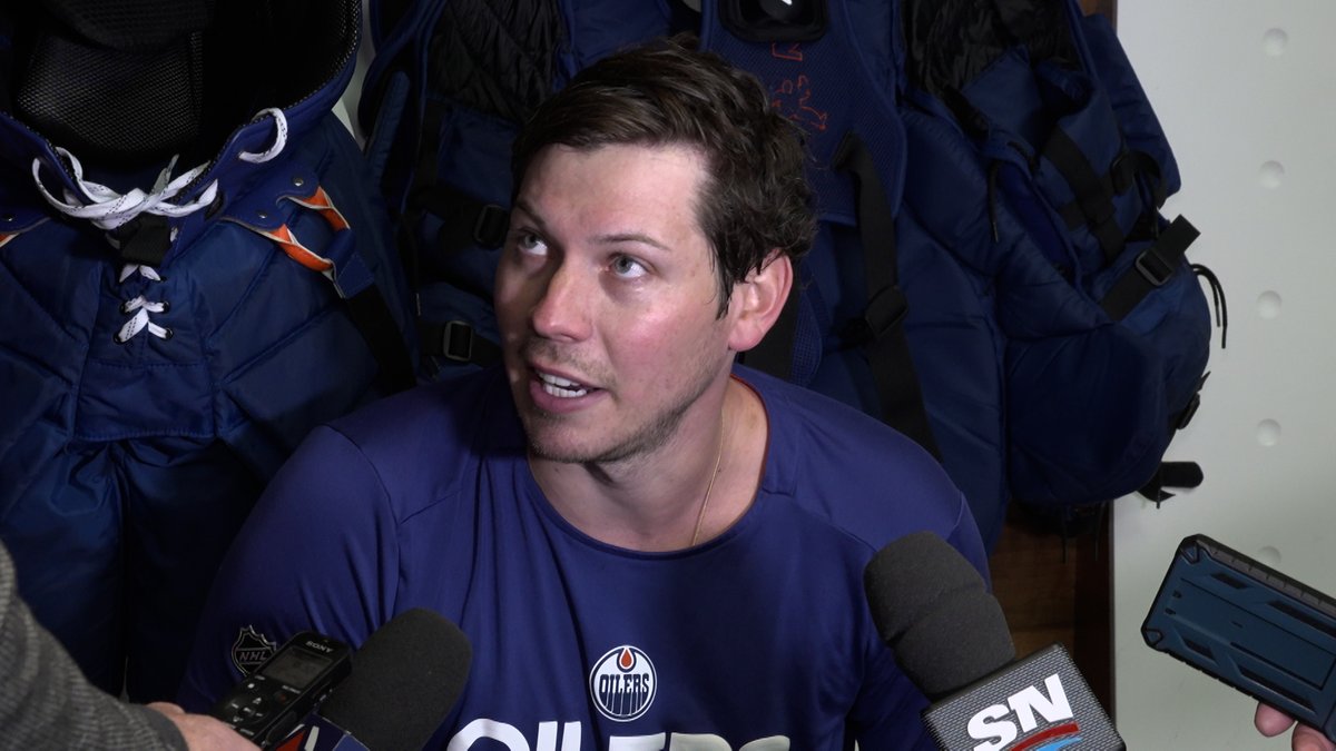 "You can never go wrong with practicing." Tristan Jarry shares his thoughts as the #Oilers resume skates after the Olympic break. Enterprise | #LetsGoOilers