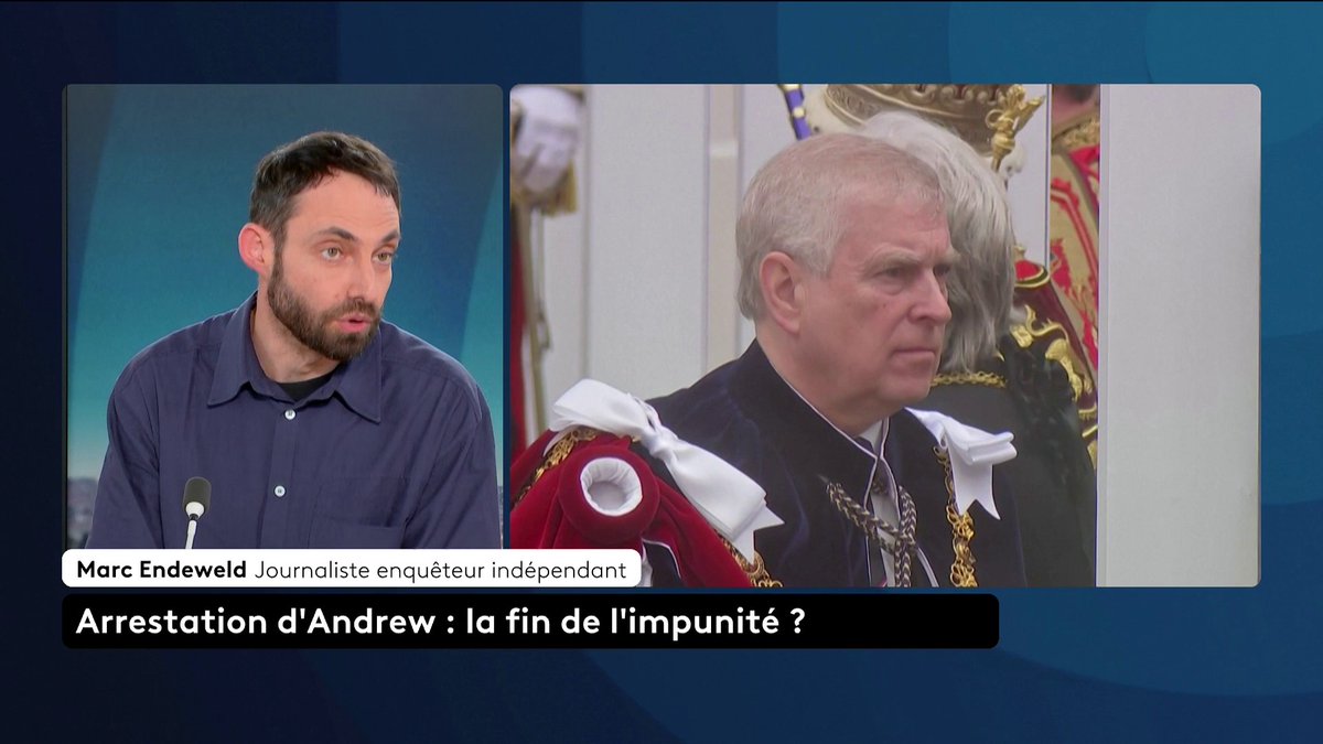 🔴 🗣️ Arrestation de l'ex-prince Andrew : "On est sur des incriminations qui sont plus larges que sur le dossier purement de prédation sexuelle lié à Epstein", précise le journaliste indépendant Marc Endeweld. Loïc de La Mornais #SurLeTerrain #Canal16