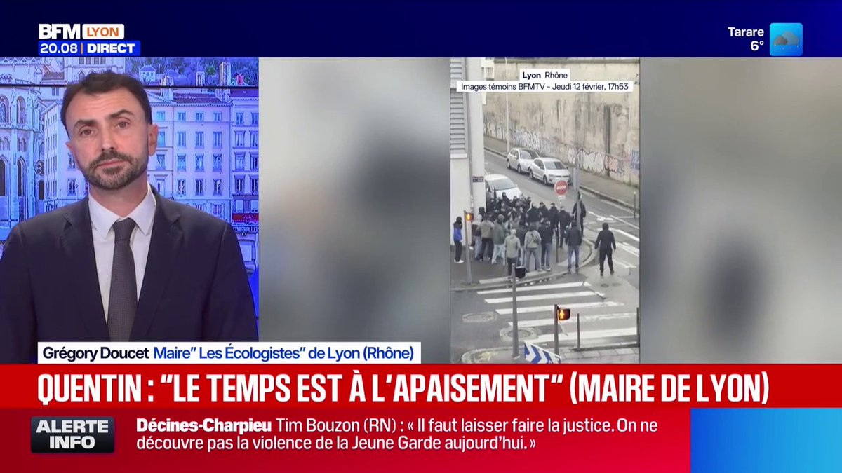 Jean-Michel Aulas appelle le maire Ecologiste à afficher le portrait de Quentin sur l’Hôtel de Ville. Réponse de Grégory Doucet : "cela relève de l’indécence.»