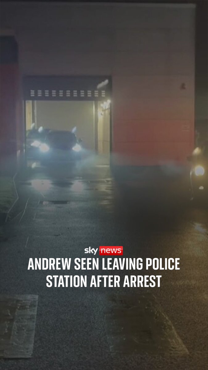 Andrew Mountbatten-Windsor has been released from police custody nearly 12 hours after his arrest on suspicion of misconduct in public office over revelations in the Epstein files. The former duke has denied any wrongdoing. 🔗