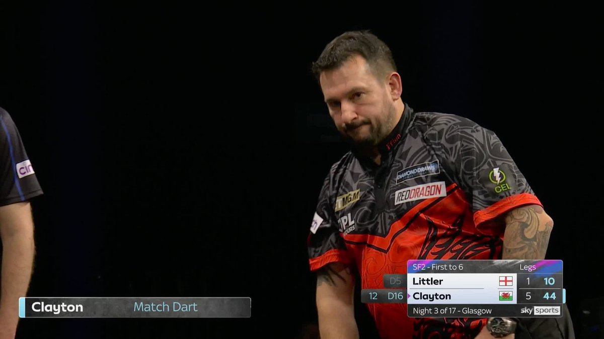 CLAYTON DEMOLISHES LITTLER 🤯 Jonny Clayton, that was class 🙌 The Welsh number one bulldozes Luke Littler 6-1 to reach the final, taking out 67% of his doubles and averaging over 101 in the process! 📺 #PLDarts | SF1
