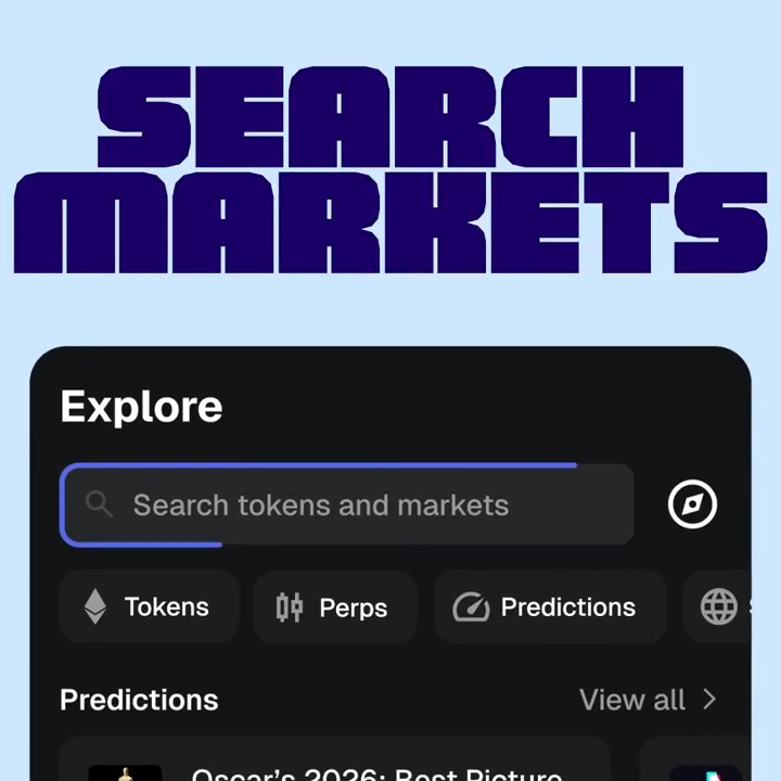 stop scrolling. start exploring. trending tokens, markets, and your browser are all now easily accessible in one tab. 🦊