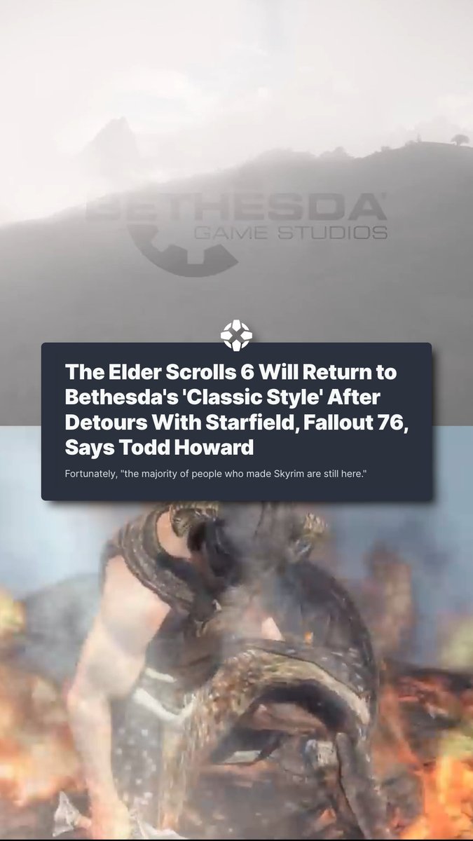 Todd Howard has said that he would have preferred not to have announced The Elder Scrolls 6 so early in 2018, but that it will return to Bethesda's "classic style" of games.