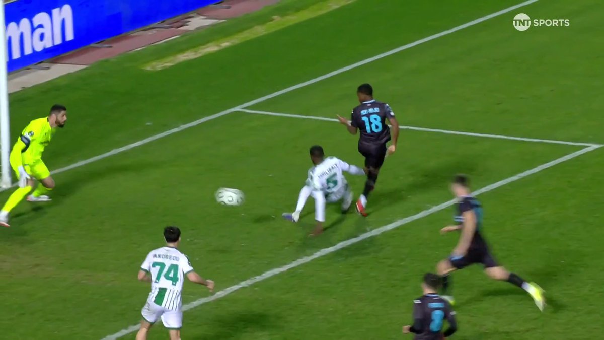 Daniel Adu Adjei with a clever flick to finish 🤩 📺 TNT Sports &amp; discovery+ UK