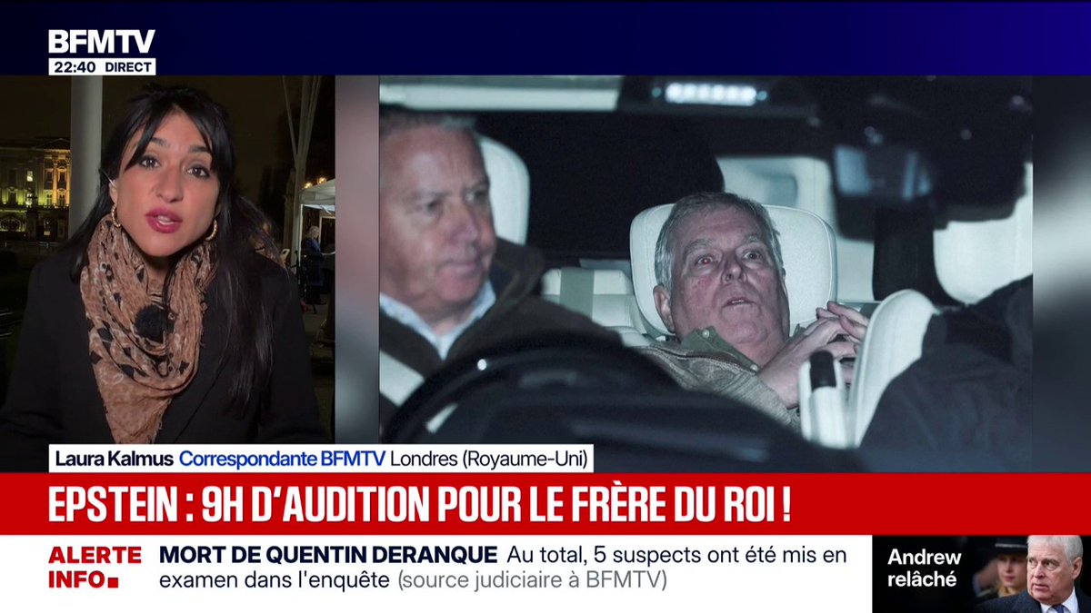 Affaire Epstein: l'ex-prince Andrew relâché après sa garde à vue, en attendant les suites de l'enquête