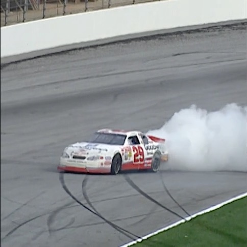 "It's Harvick by inches!" Kevin Harvick's emotional 2001 victory at EchoPark Speedway is a finish that will be remembered forever.