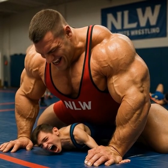 The runt feels the massive cock grinding hard against his ass and realizes this stopped being wrestling long ago. His screams and helplessness have awakened the beast in the big man. Now it takes whatever it fucking wants. Every crunch of the tiny body makes the monster hornier.