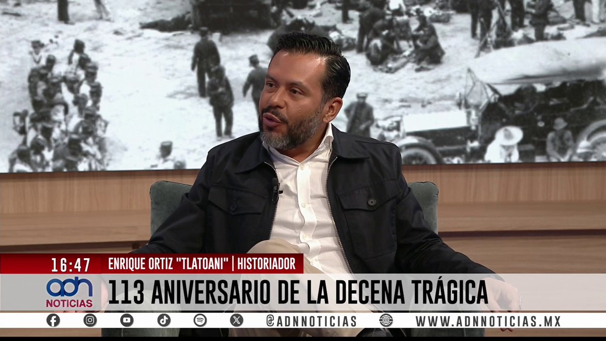 ¿Qué es y qué significó la Decena Trágica? 🤔 Conversamos con Enrique Ortiz (Tlatoani_Cuauhtemoc) sobre ello en su 113 aniversario 🗞️ Todos los puntos de vista en #adnNoticias con Alejandro Brofft 📰 Sigue lo más relevante de la información👉
