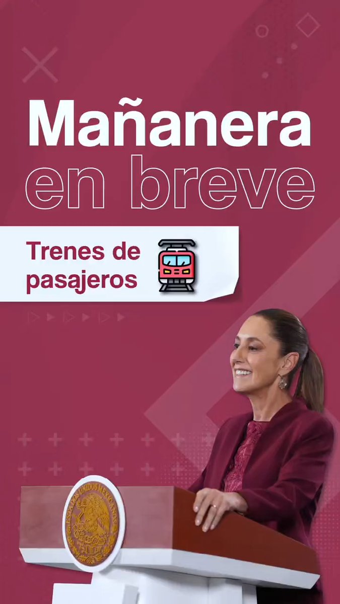La #MañaneraEnBreve de la presidenta Claudia Sheinbaum Pardo: 🚈 Avances en construcción de trenes de pasajeros. 🛤️ Atención social y derecho de vía en tramos ferroviarios. 📚 Actualización de libros de texto gratuitos.