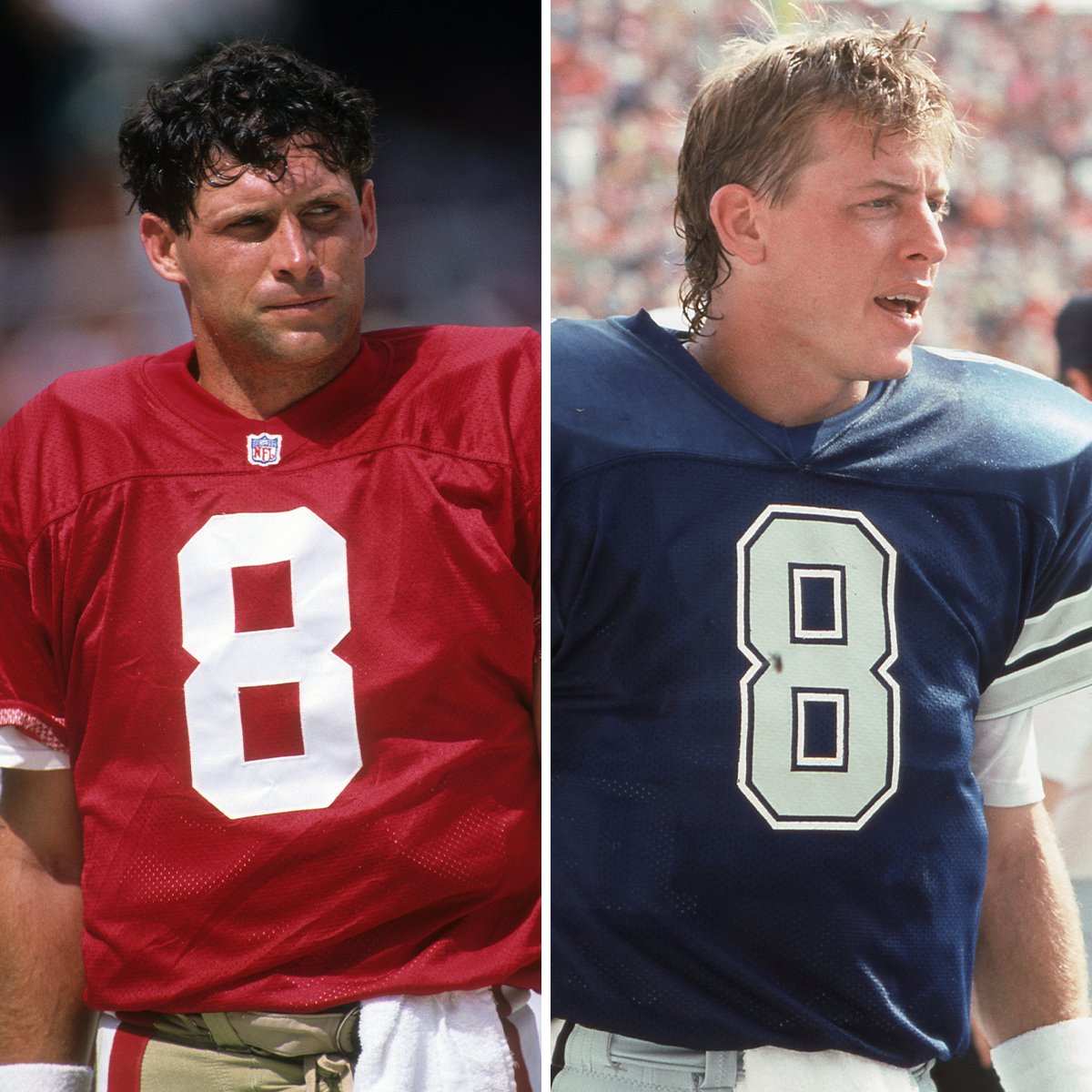 WHO WAS THE BETTER #NFL QUARTERBACK TO WEAR NUMBER EIGHT…? STEVE YOUNG OR TROY AIKMAN 🧐🧐🧐