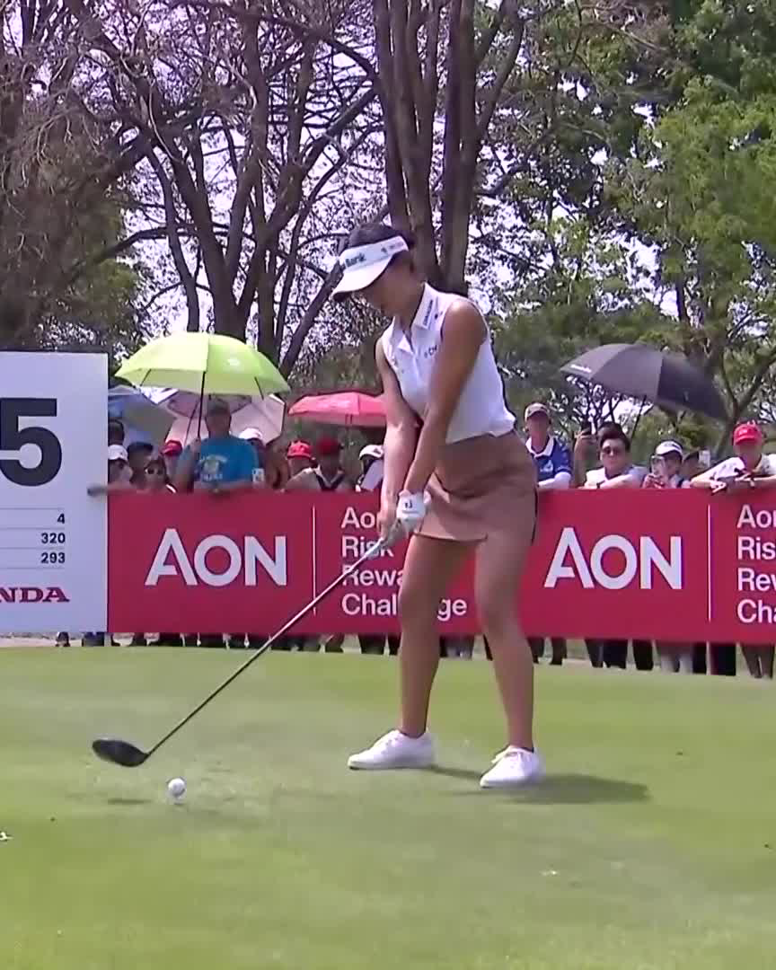 Lydia Ko's impressive drive ➡️ eagle 🦅