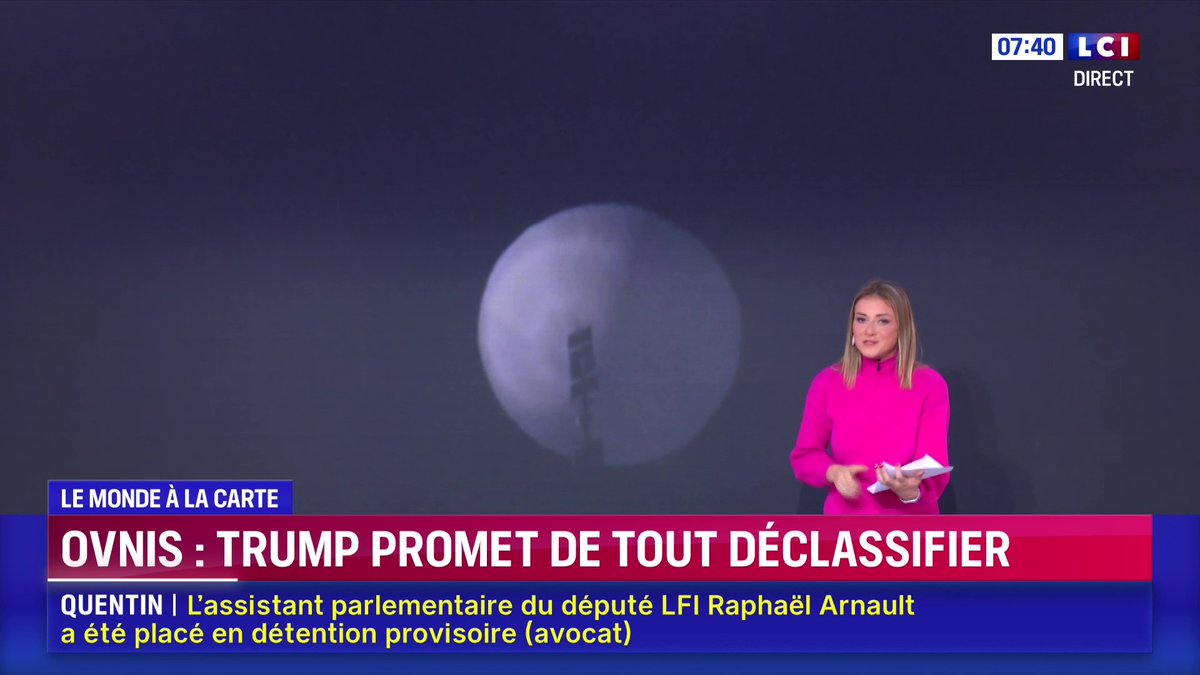 🔴 Ovnis : Donald Trump promet de tout déclassifier 📺 Regardez "Le Monde à La Carte" de Solenn Riou dans La Matinale LCI présentée par Jean-Baptiste Boursier