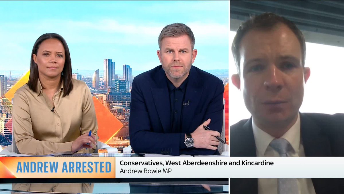 'Just like any other citizen of the UK, Andrew is innocent until proven guilty, and we must allow the law to take its course' Matt Barbet & Leah Boleto ask Andrew Bowie MP for his reaction to Andrew's arrest and if he should still be in the line of succession