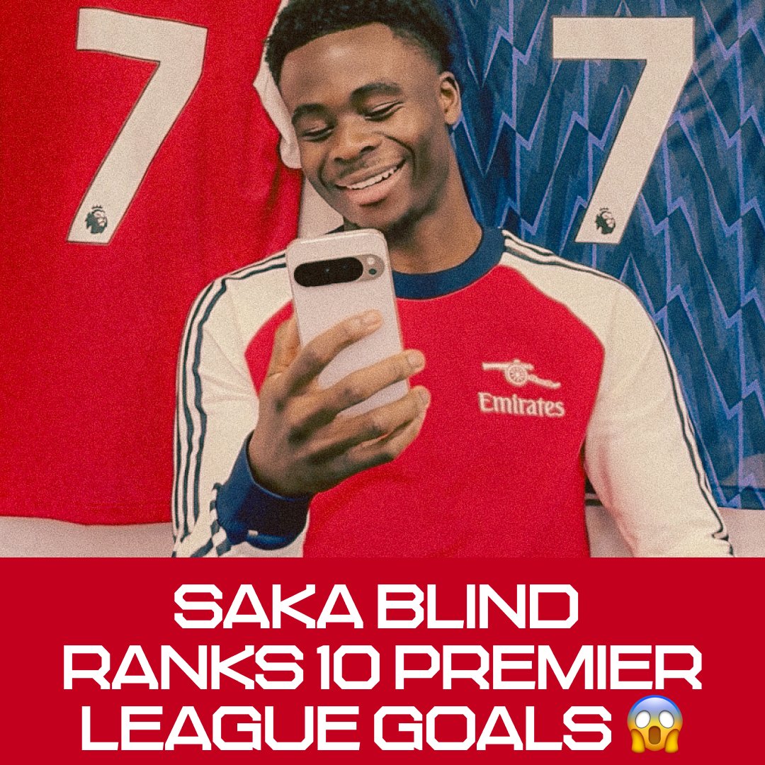 💬 “You're going to swap it for another one?!” 🤣 Bukayo blind ranks 10 of his best Premier League goals in an Arsenal shirt 📋