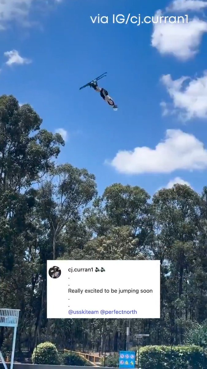 Training for #WinterOlympics Aerials looks interesting. 😅 (via IG/cj.curran1)