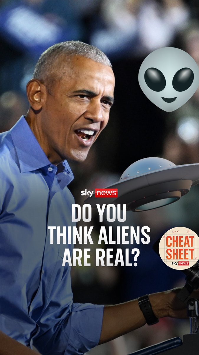 Obama may think aliens are real... Could President Trump be about to reveal whether there is extraterrestrial life? 🛸👽 Mhari Aurora and Matt Barbet have more on today's top stories in just 10 minutes. Listen to Cheat Sheet 🎧