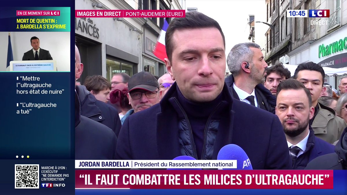 🔴 Jordan Bardella : "Nous n'avons aucun lien avec des groupuscules violents"