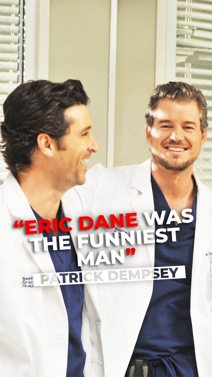 Patrick Dempsey pays a heartfelt tribute to Grey’s Anatomy co-star Eric Dane🤍