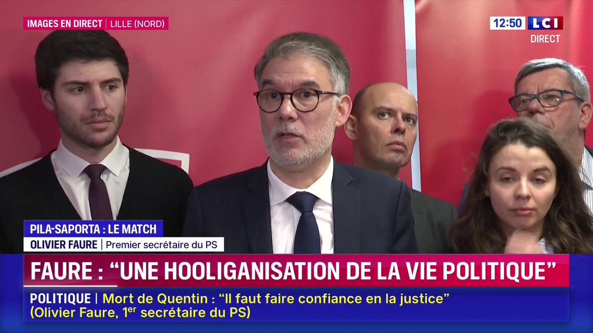 🔴 "Je ne veux pas non plus qu'on laisse penser que désormais, les antifascistes seraient devenus les nouveaux fascistes" : Olivier Faure, premier secrétaire du PS