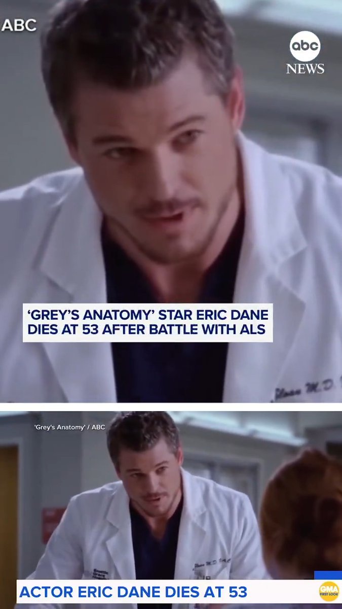 Actor Eric Dane, best known for his starring role in the long-running ABC medical drama "Grey's Anatomy," has died at 53. Read more: