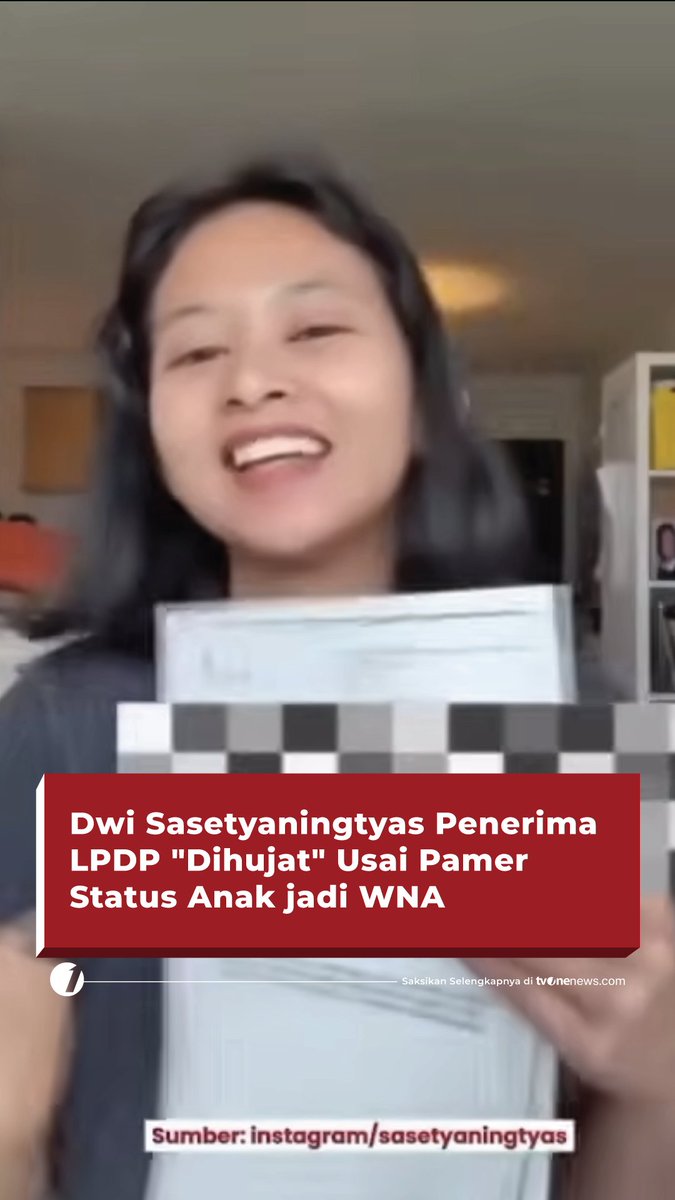 Kontroversi mencuat di media sosial setelah seorang alumni beasiswa Lembaga Pengelola Dana Pendidikan ( Lpdp), Dwi Setyaningtias, membagikan momen anaknya memperoleh kewarganegaraan Inggris. #HardNews_Viral #FlashOne #CariBeritaditvOne #LPDP #DwiSetyaningtias #FO04