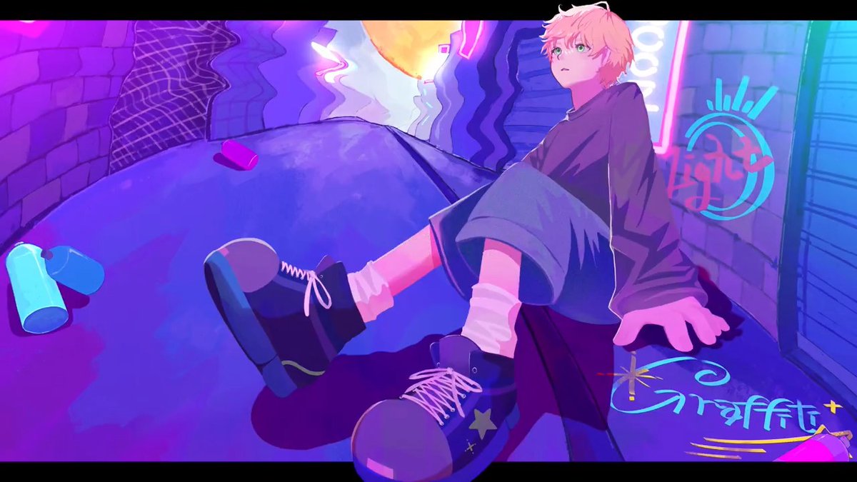 ◤◢◤ 新曲 ◢◤◢ 『 𝐌𝐨𝐨𝐧𝐥𝐢𝐠𝐡𝐭 𝐆𝐫𝐚𝐟𝐟𝐢𝐭𝐢 𝐟𝐞𝐚𝐭.鏡音レン 』 君だけは忘れないでいてくれると信じて_____ #ボカコレ2026冬 #ボカコレ2026冬TOP100