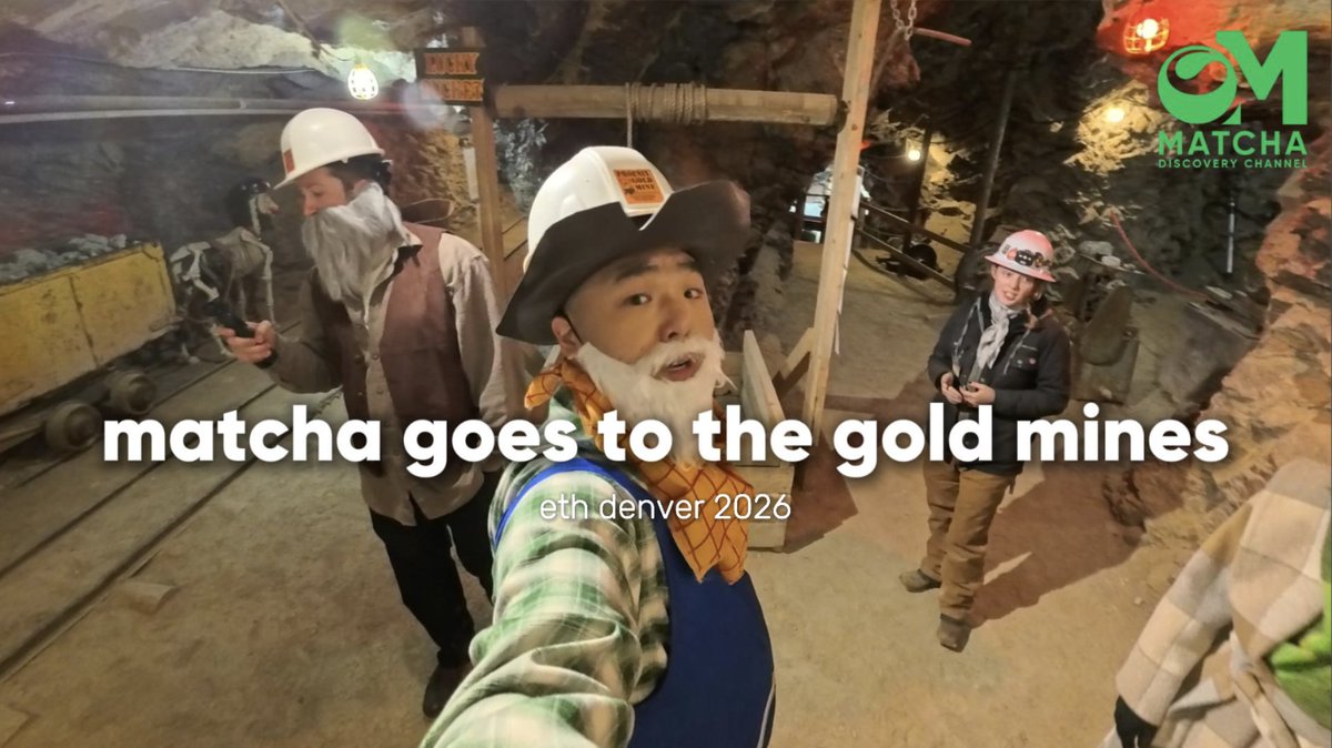 The Matcha Discovery Channel™️ presents: 🍿 COLORADO GOLD MINES: GRINDING FOR OUR BAGS With boomer metals pumping, and crypto ports on life support... we went to the source to learn what value is really all about. Watch now 👇