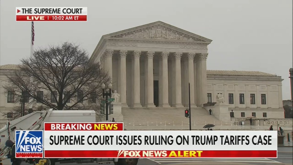 Fox: The Supreme Court has made a decision on Trump's tariffs. This is a huge ruling. This law that grants the president emergency powers does not give him the power to levy these tariffs.