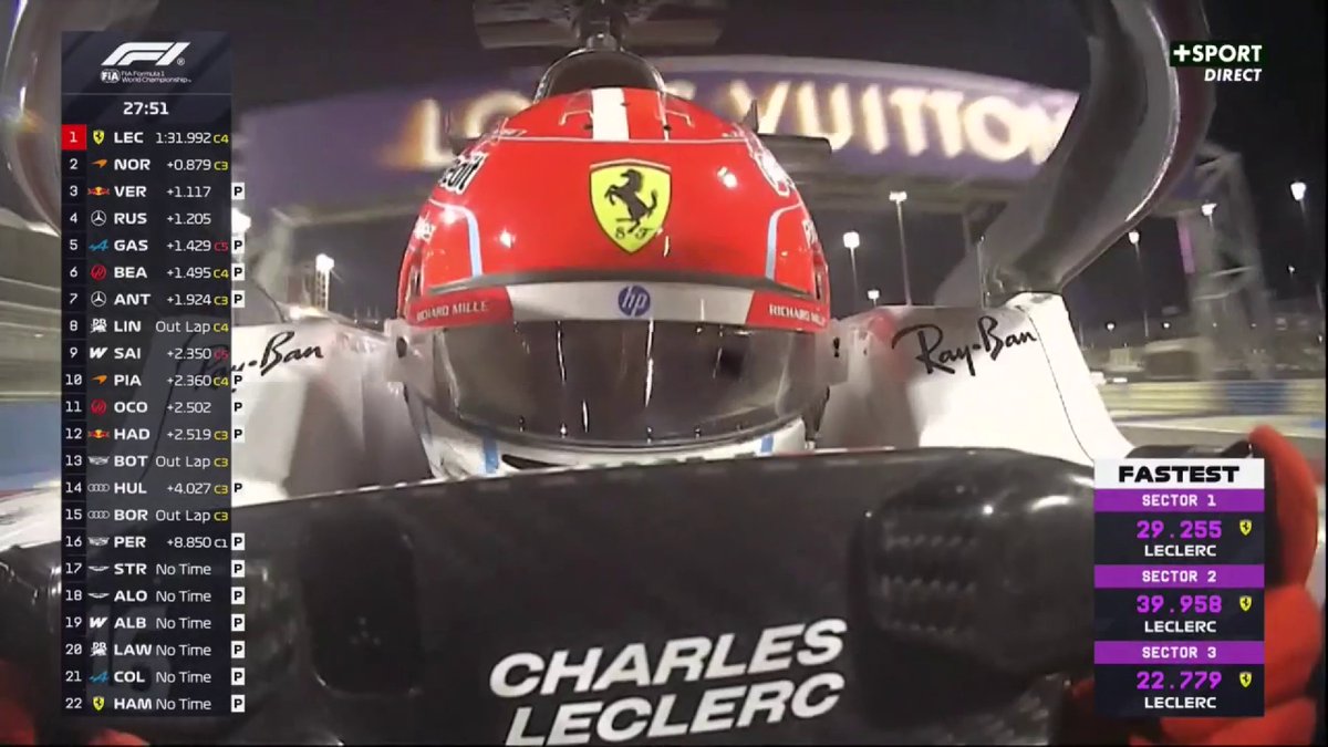 Charles Leclerc premier pilote à passer sous la minute 32 lors de ces essais ⏱️ Les équipes accélèrent dans la dernière demi-heure de ces tests. #F1Testing #F1