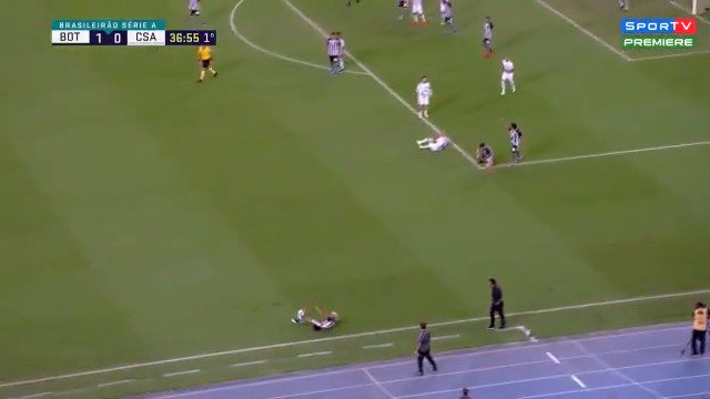 Quando a bola curou o jogador do Botafogo de lesão.
