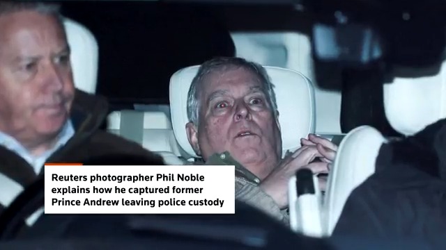 Reuters photographer Phil Noble explains how he captured the viral photo of former Prince Andrew slumped in the back seat of his Range Rover after he was released from police custody over allegations he sent confidential documents to Jeffrey Epstein
