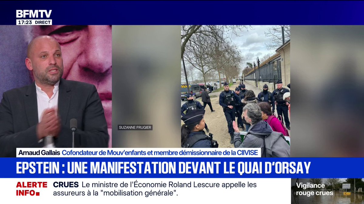 💬 "Le message qui nous est renvoyé c'est que les victimes de pédocriminalité finissent au commissariat" ➡️ Arnaud Gallais, cofondateur de Mouv'enfants, raconte son interpellation après une manifestation devant le Quai d'Orsay