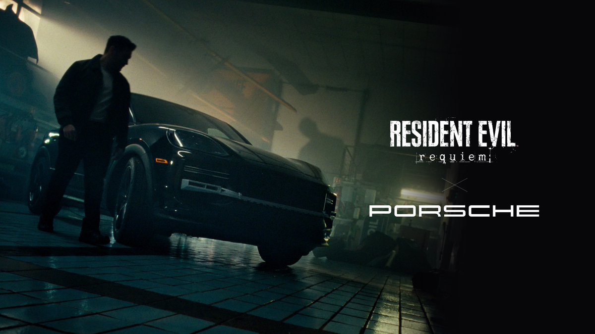 Two undying legacies. In Resident Evil Requiem, Nick Apostolides returns as Leon S. Kennedy, zooming into action with the aid of his custom Porsche Cayenne Turbo GT. Resident Evil Requiem arrives February 27, 2026. 🦝 Pre-order now -