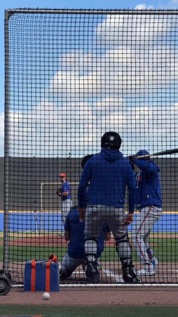 Nolan McLean vs. Juan Soto today in Live BP: 1st at-bat: fly ball to center 2nd at-bat: 9-pitch battle that ended in a grounder to first