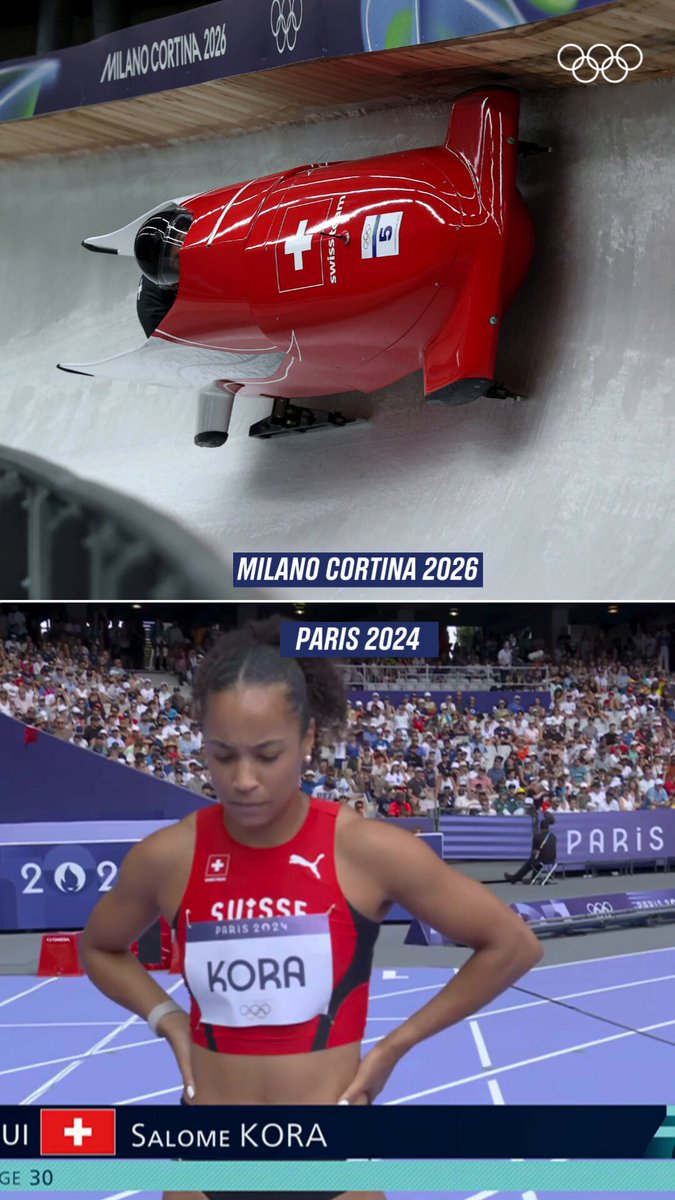 HISTORIQUE 🇨🇭👏 En s’élançant sur la piste de #MilanoCortina2026 en bob à deux, Salomé Kora devient la première athlète suisse de l’histoire à participer aux Jeux olympiques d’été et d’hiver 😍 #JeuxOlympiques | Swiss Olympic Team