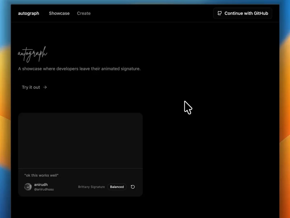 built something quick to generate your own animated signature link in comments.