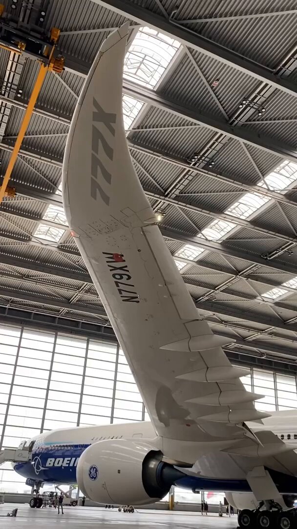 The Boeing 777X has a safety feature no other commercial widebody offers: it can actually stop a takeoff if the wingtips aren’t fully extended and locked. Because its massive composite wings fold on the ground to fit Code E gates, regulators identified a serious risk—what if a crew began the takeoff roll with the tips still folded or not properly secured? A reduced wingspan at high weight and high speed could be catastrophic. Instead of relying solely on a warning horn, the 777X includes active takeoff inhibition logic. The aircraft continuously monitors wingtip position with multiple independent signals, provides clear status during taxi, escalates alerts near the runway, and will not allow takeoff progression unless the wingtips are fully extended and mechanically locked. 📹: Aviation Geek (TikTok)