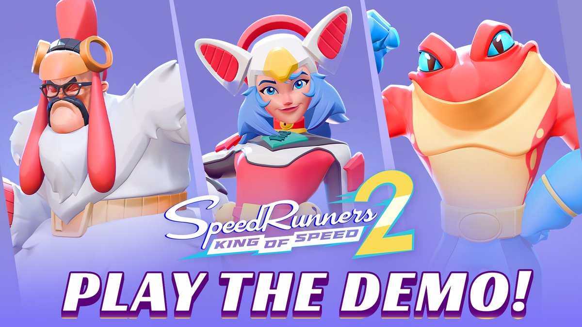 📢THE SPEEDRUNNERS 2 DEMO IS OUT NOW!📢 🗺️6 Maps (2 - brand new!) 🐸8 runners (2 - brand new!) 🏆Tournaments 🏃8 Player online mode ...and more. Play now on Steam: 🎮