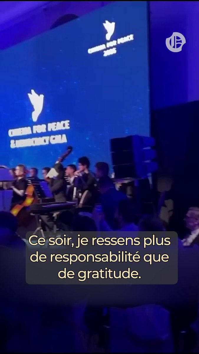 🎥 #Vidéo | La réalisatrice tunisienne Kaouther Ben Hania refuse le prix du Meilleur film lors de la cérémonie Cinema For Peace pendant la Berlinale Les images ⤵️