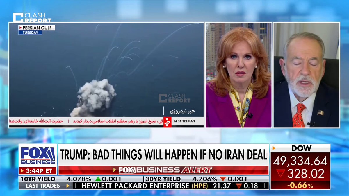 US Ambassador to Israel Mike Huckabee on Iran: If there’s not a deal — and a deal means no nuclear enrichment and no ballistic missile expansion — then there is no deal. If they don’t believe President Trump will act militarily, they have a short memory.