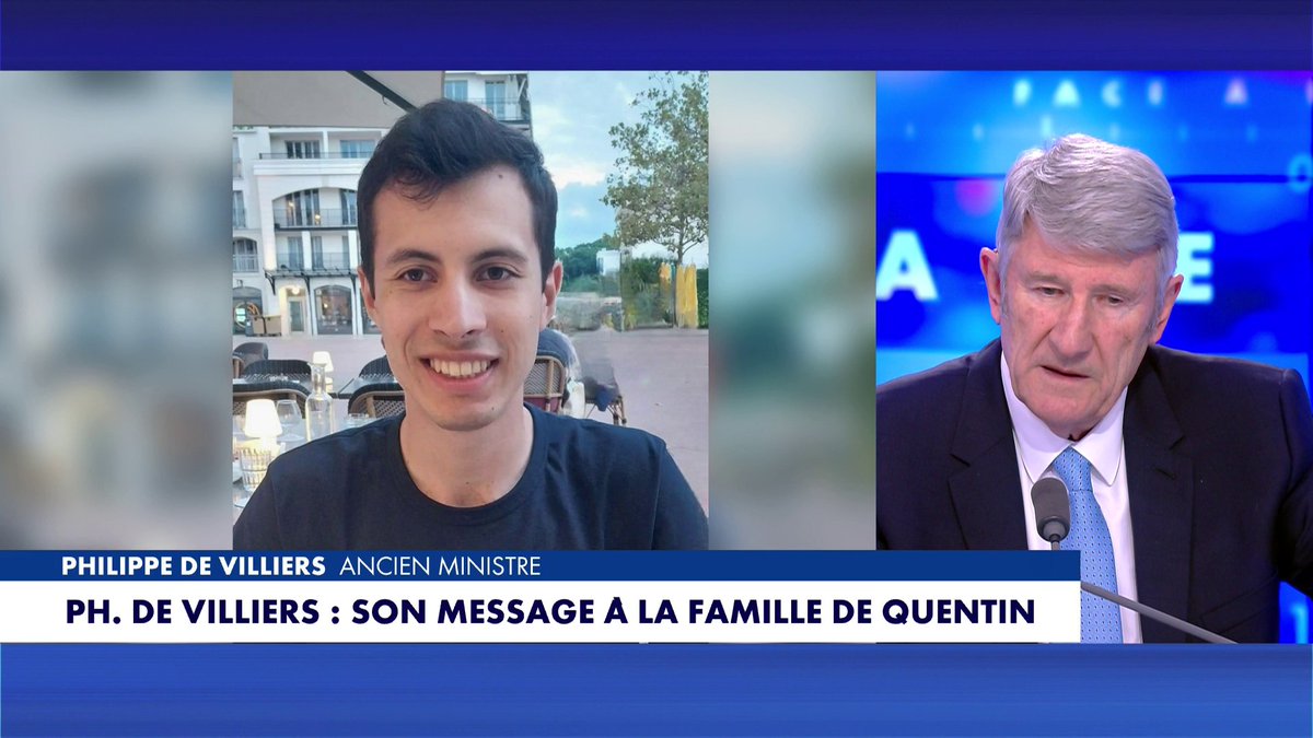 «Les mots sont trop pauvres pour combler le vide, la béance du chagrin», l'hommage de Philippe de Villiers pour Quentin #FaceaPhilippeDeVilliers