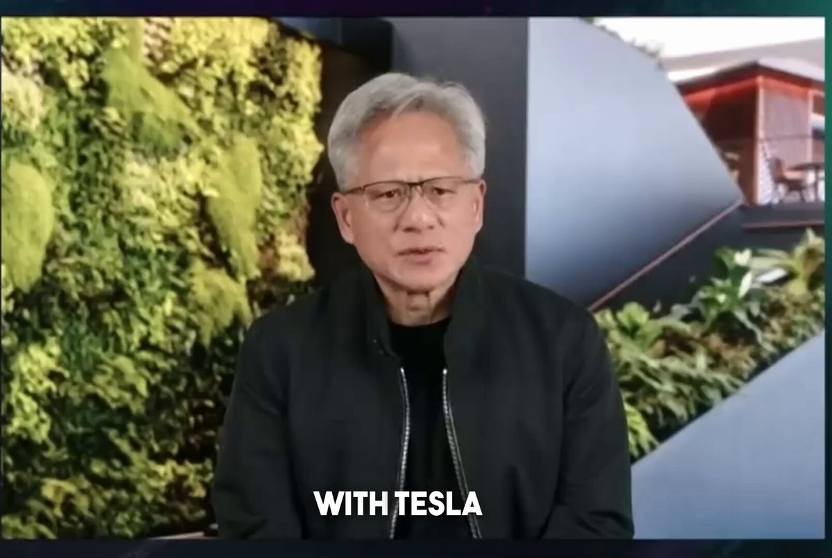 NVIDIA CEO, Jensen Huang on Elon Musk: "Elon is just an extraordinary engineer, and I love working with him. We've built some amazing computers together. We're going to build many more computers together and and the work that he's doing in in Grok, his self driving car, Optimus, these are all every single one of them world class, every single one of them revolutionary, every single one of them are going to be gigantic opportunities and I'm delighted to be working with him on that."