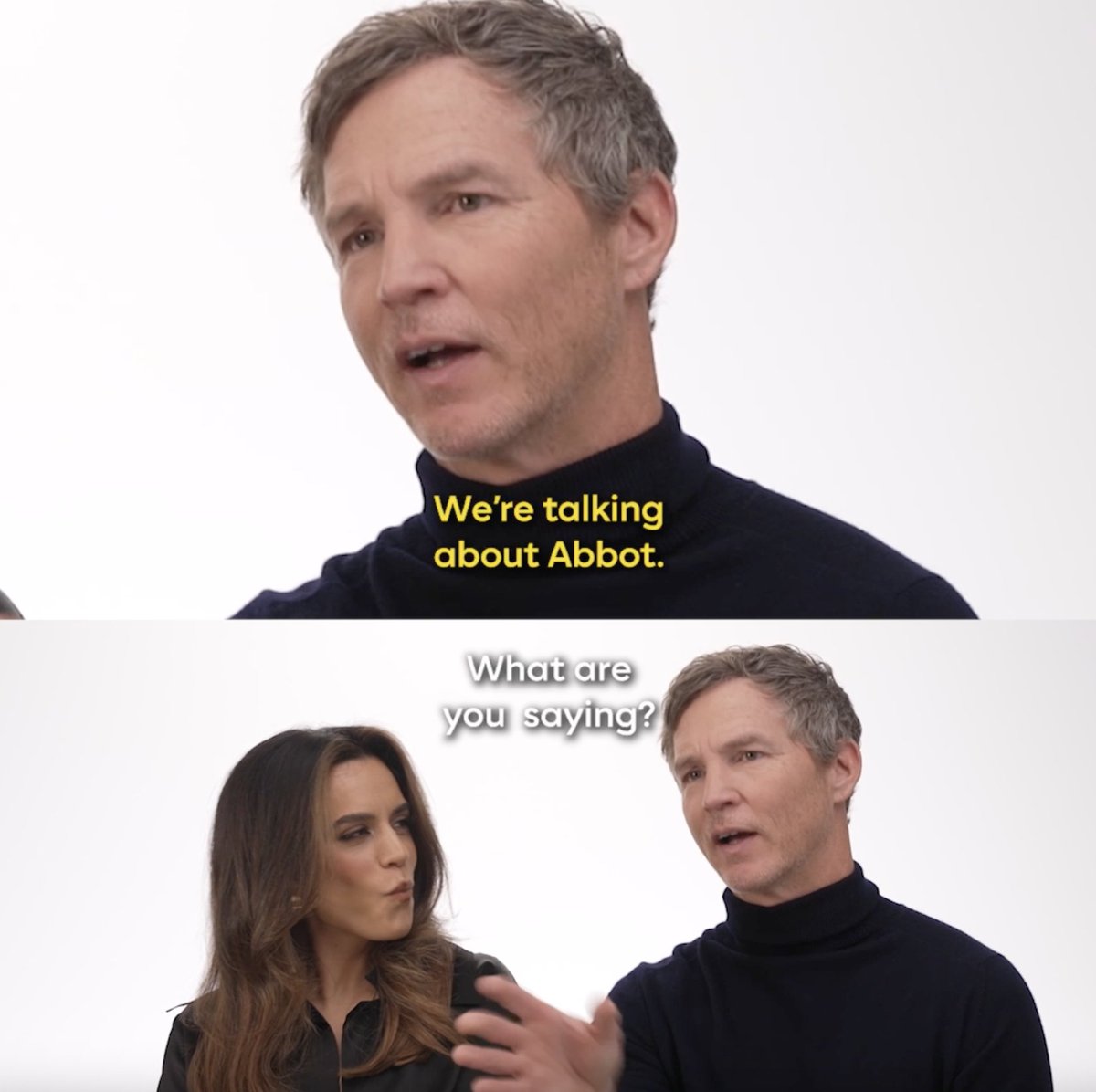Abbot just can't help it! #ThePitt #ShawnHatosy #SepidehMoafi