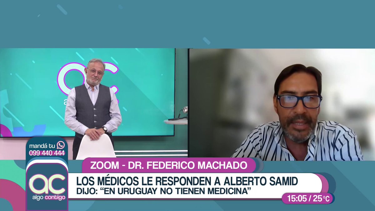 El empresario y ex diputado argentino, Alberto Samid criticó la atención médica de Uruguay. El doctor Federico Machado le responde: ''Primero queremos que se mejore, segundo que reflexione y tercero, vamos a quedar a la espera de las disculpas correspondientes'', dijo.
