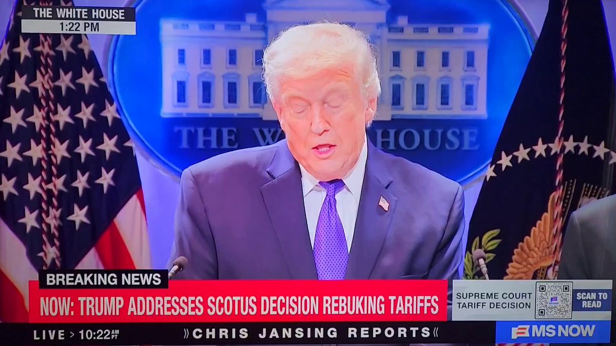 YOOOO, trump is straight up crashing out so bigly over SCOTUS' tariff decision like the poor loser he is, this is hilarious 😂 😂