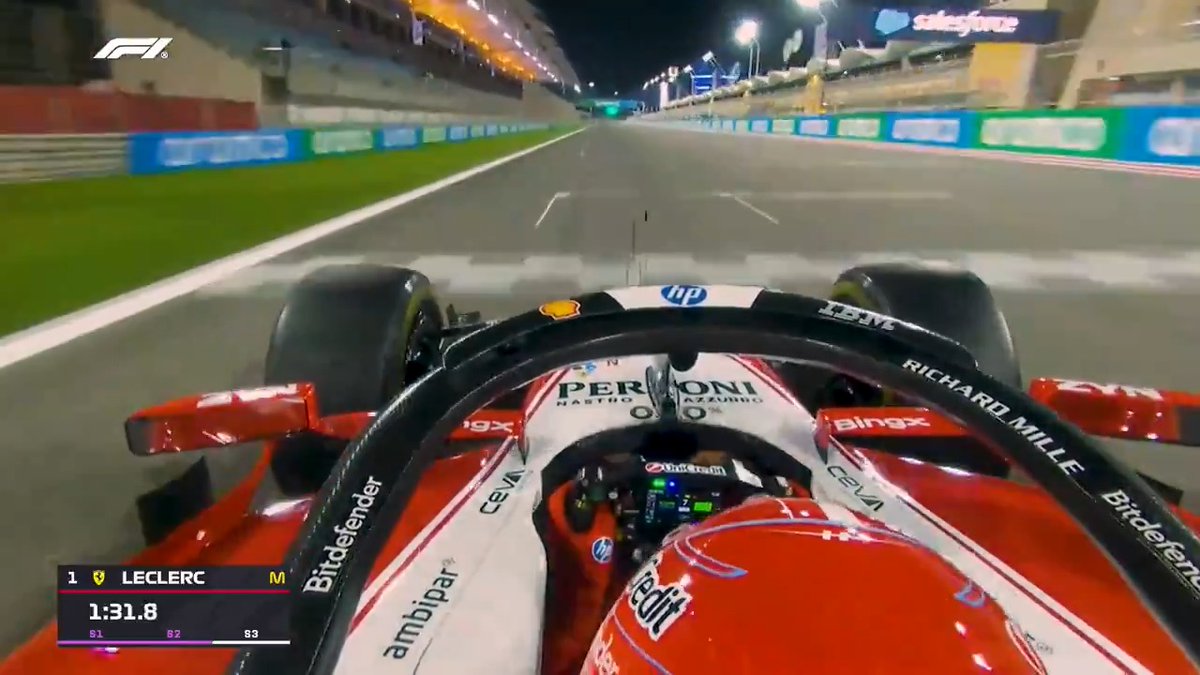Ride onboard with Charles Leclerc as he flies around the Bahrain International Circuit to clock the fastest lap of #F1Testing ⏱️💨 #F1